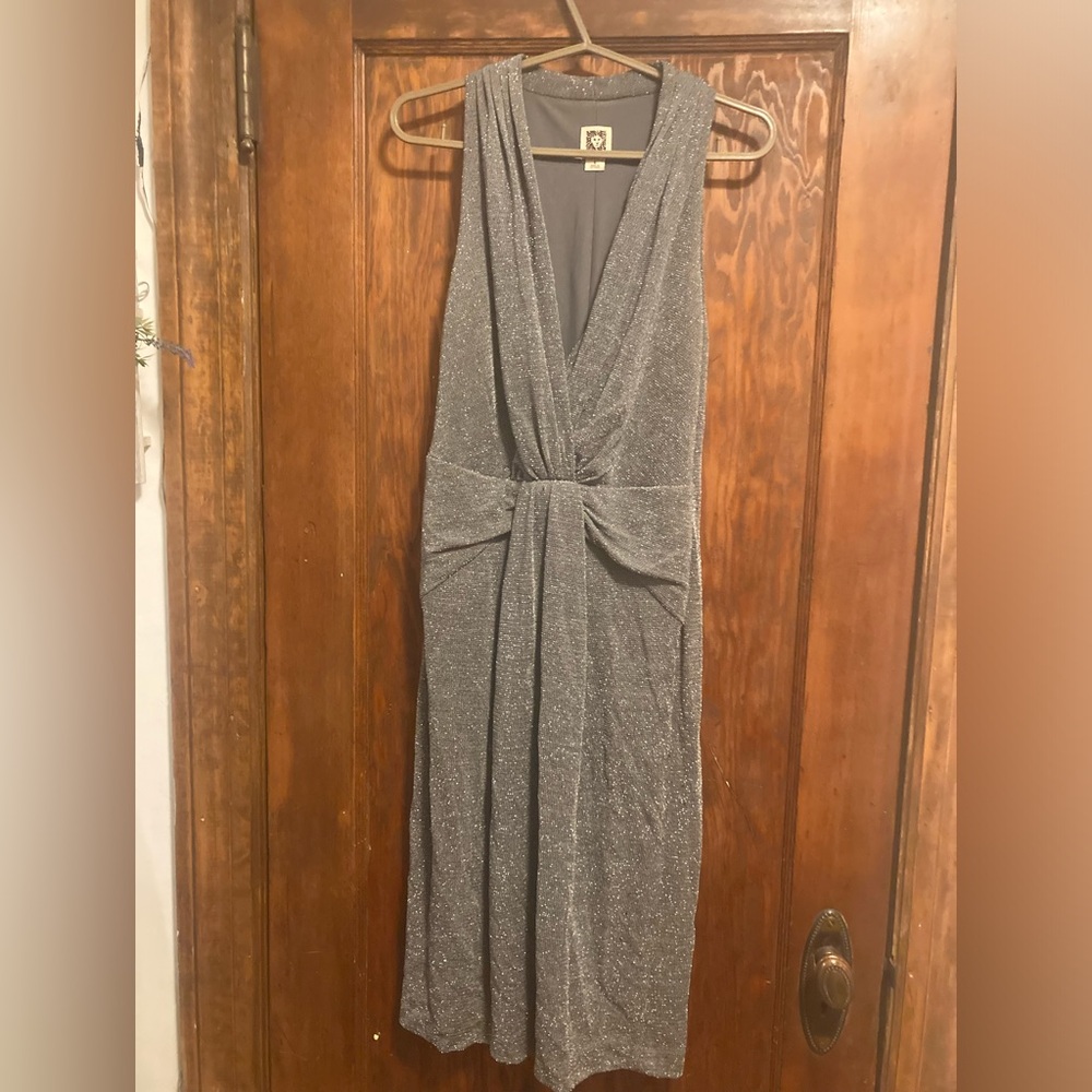 Anne Klein Sparkly Silver Dress